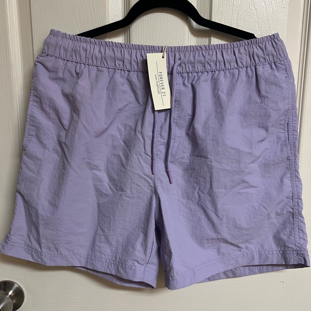 Lavender Drawstring Shorts